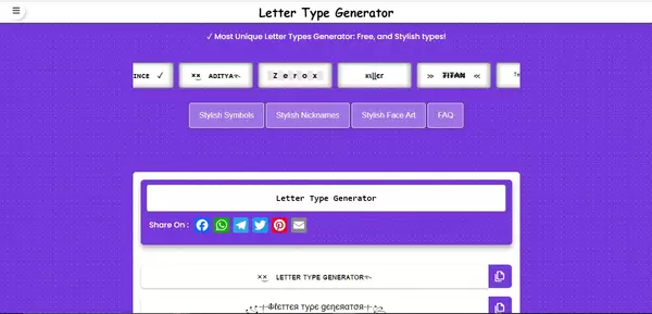 Letter Type Generator